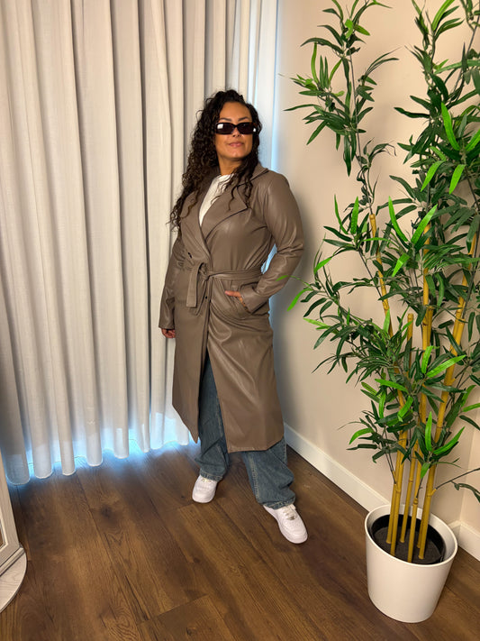 65 Midnight faux trench