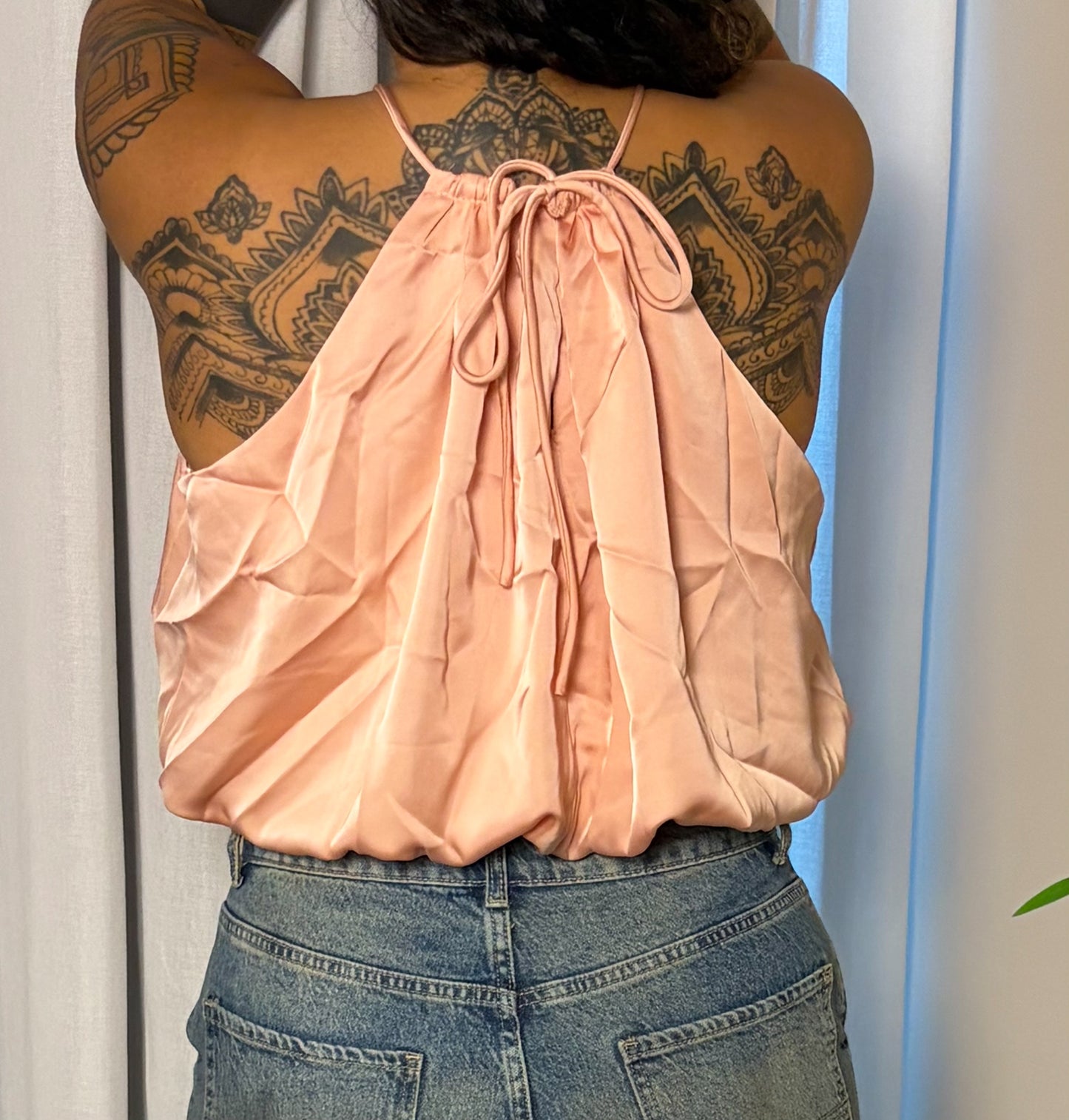62 Satin balloon top