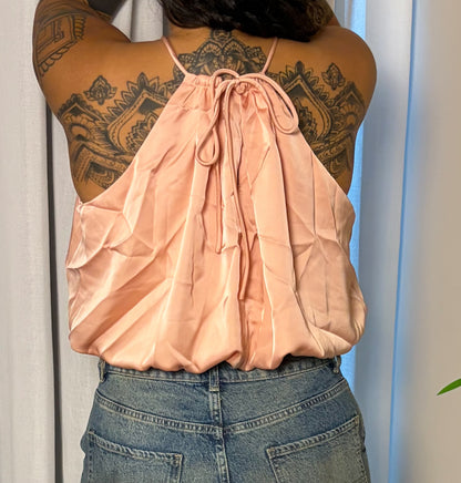 62 Satin balloon top