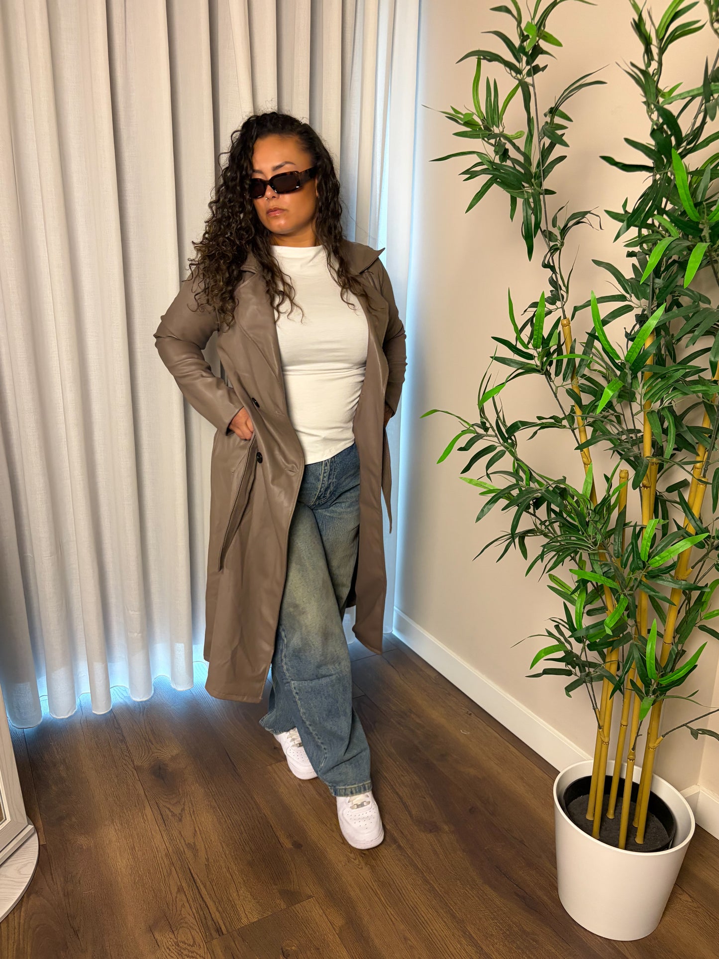 65 Midnight faux trench