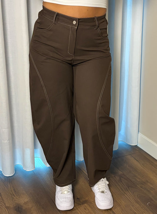 66 Contrast stitch balloon pants