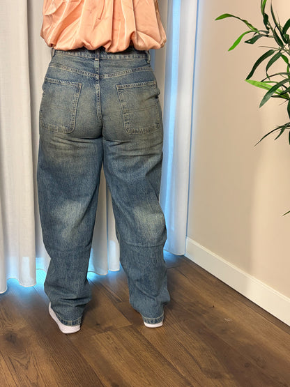 67 Vintage wash baggy jeans