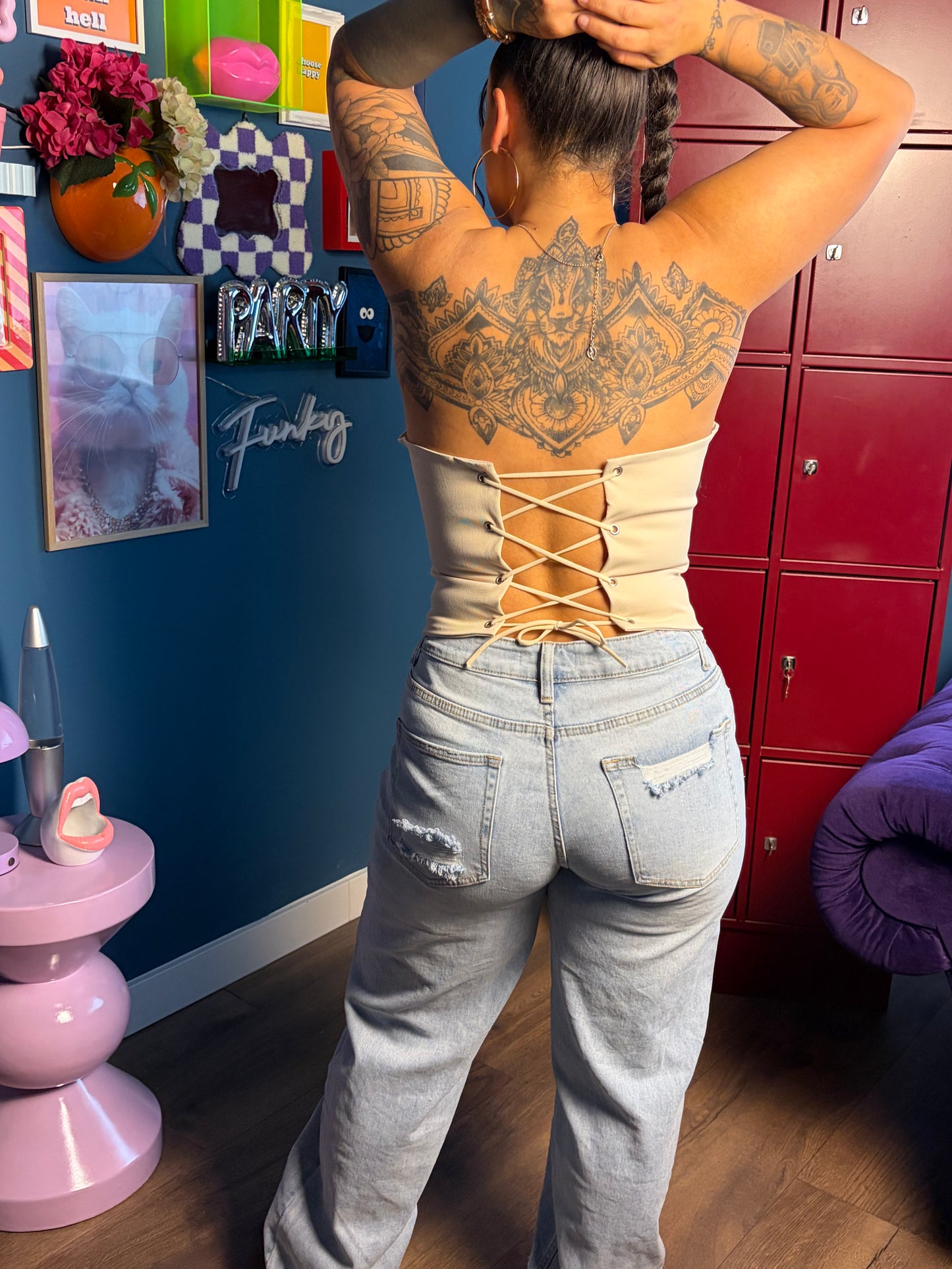 Angel energy lace corset