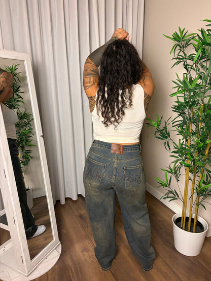 86 Bad girl rhinestone jeans