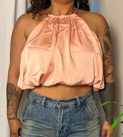 62 Satin balloon top