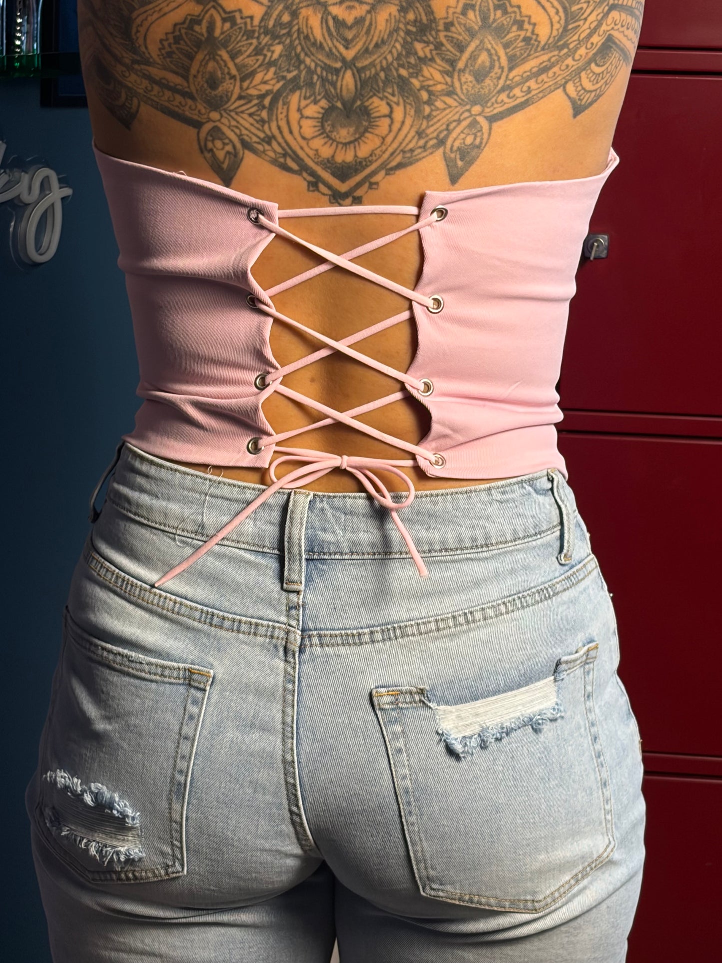 Angel energy lace corset